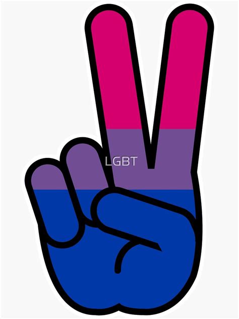 bisexual peace sign